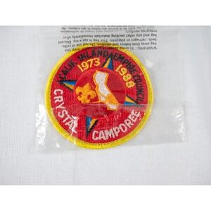 Boy Scouts Patch Crystal Camporee Calif Inland Empire Council Red Yellow New